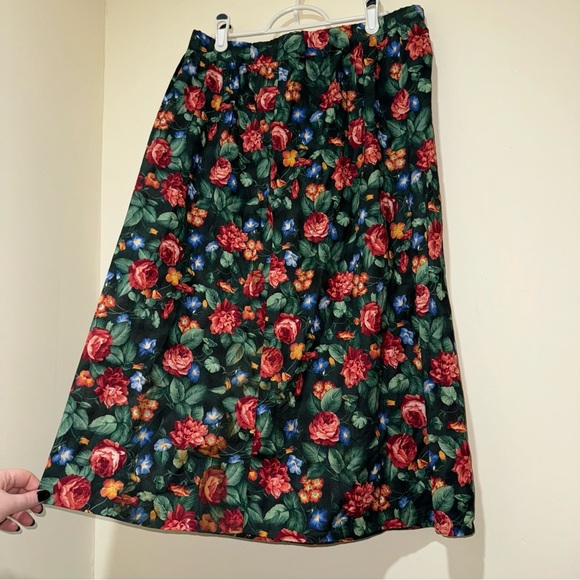 Women’s Vintage Homemade Cottagecore Grandma Floral Midi Length Flowy Skirt NEW - Picture 13 of 13